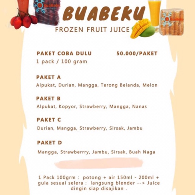 

PAKET COBA DULU - Buah Beku - Frozen Fruit