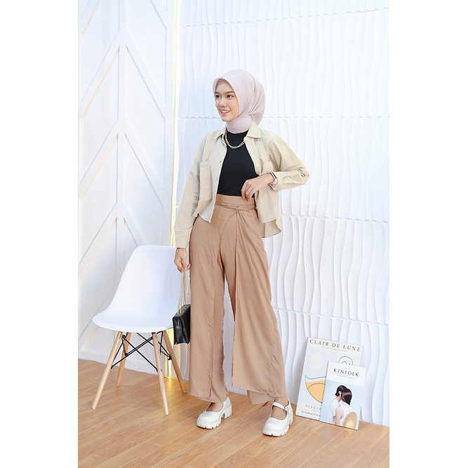 KULOT RAYON WRAP KULOT LILIT \ FLOWY PANTS CELANA KULOT RAYON HIGHWAIST CELANA LILIT WRAP PANTS