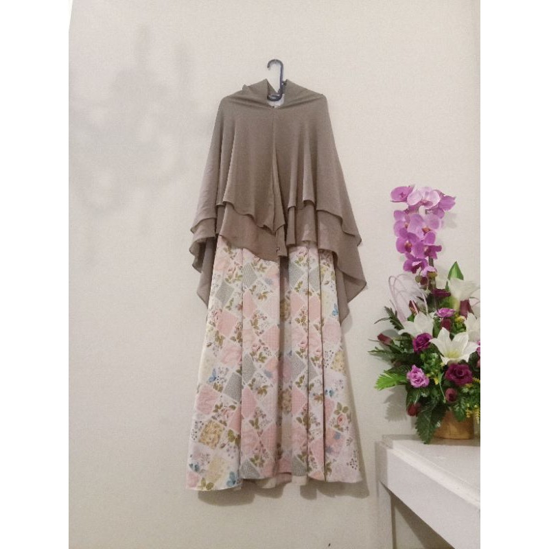 gamis set- dress zizara khimar elzatta Preloved