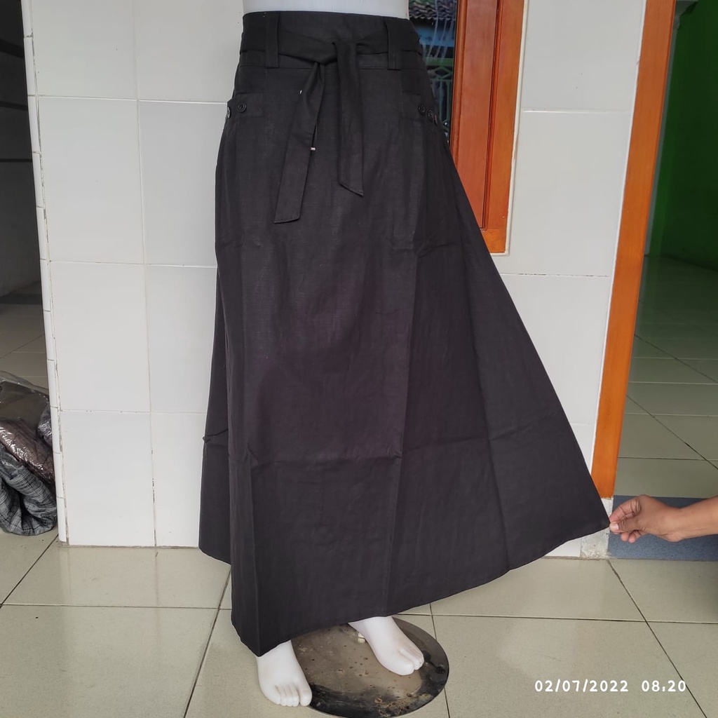 rok mayung lebar katun cigaret casual skirt