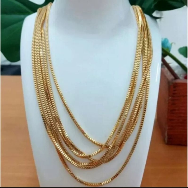 kalung model milano sangat cantik gold titanium asli anti karat