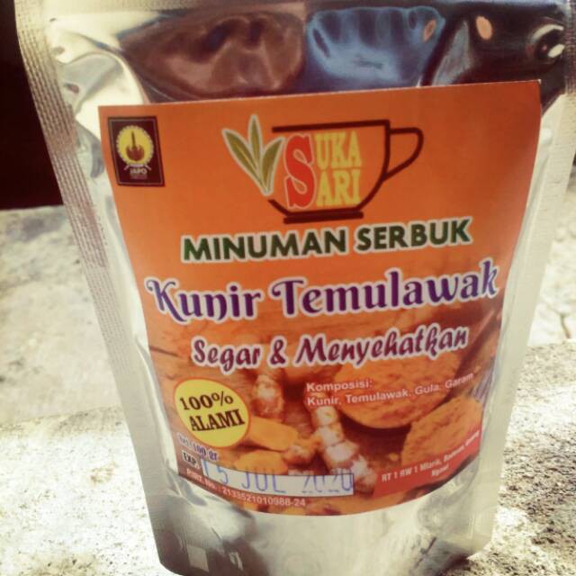 

KUNYIT TEMULAWAK / KUNIR TEMULAWAK SUKASARI MINUMAN SERBUK MENYEHATKAN 100 GRAM Tinggal Seduh