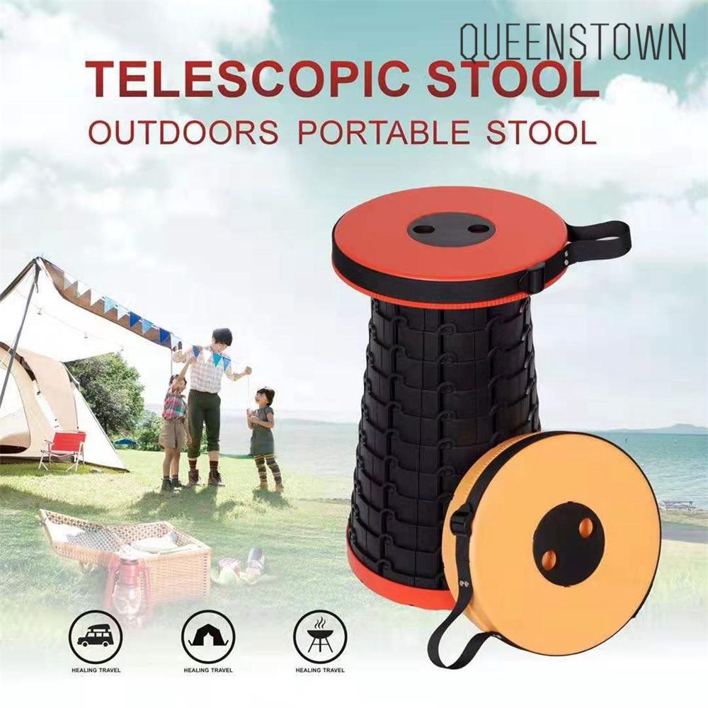 Telescopic Stool Camping Chair Folding Stool Small Bench Travel 3color Durable Outdoor Hiking Shopee Indonesia