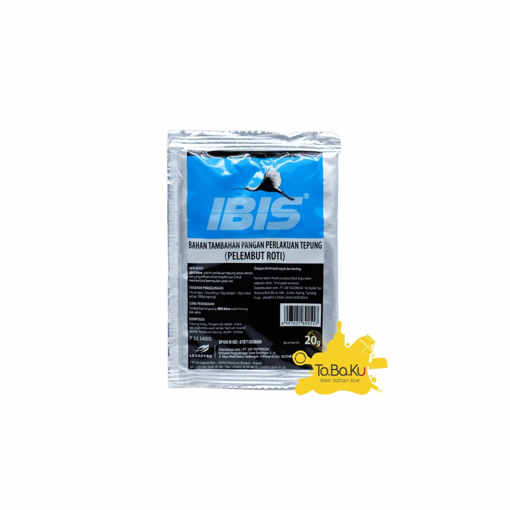 

Ibis Blue Pelembut Roti Sachet 20gr