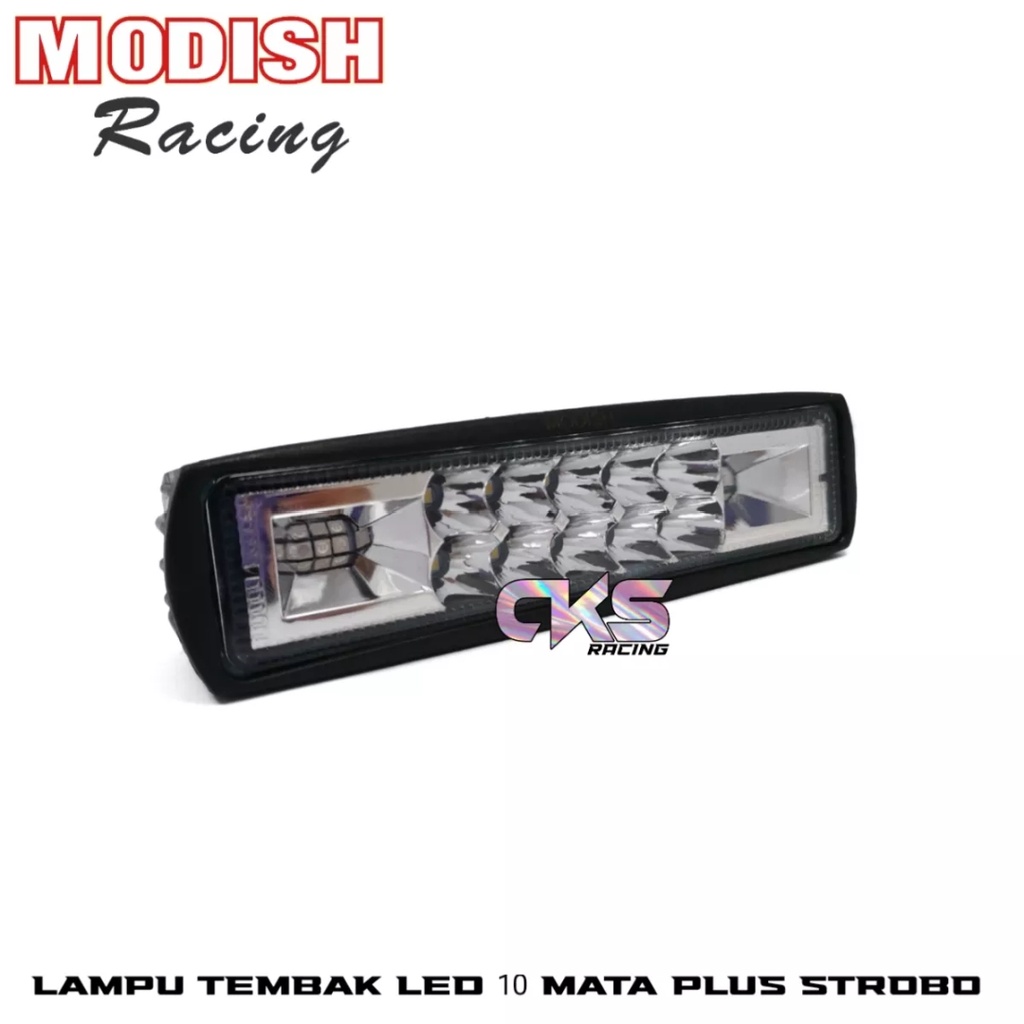 lampu tembak sorot 10 mata LED CWL running biru kanan kiri slim bar lampu tembak