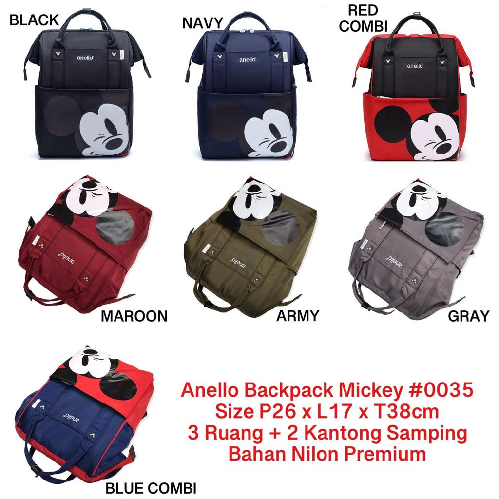 RANSEL ANELLO MICKEY LARGE | ANELLO BACKPACK MICKEY QUALITAS BAGUS(1 kg:2pcs)