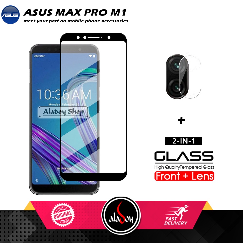 PAKET 2 IN 1 Tempered Glass Layar Asus Max Pro M1 Free Tempered Glass Camera