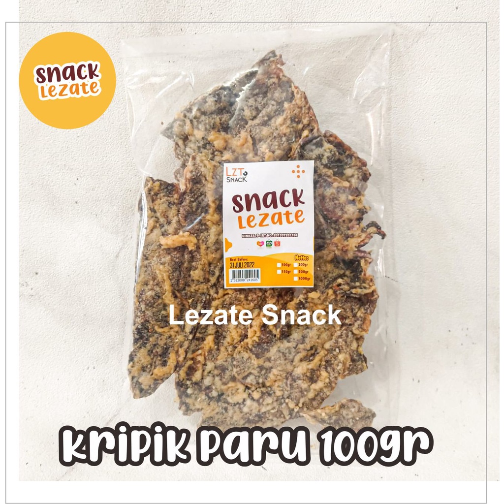 

Kripik Paru Sapi Asli Solo 100gr Murah / Keripik Paru Sapi Super Boyolali Salatiga Renyah Enak