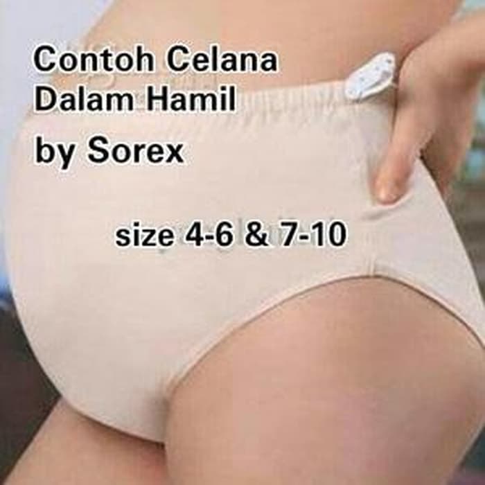 CD Hamil Sorex 1128 CD Ibu Hamil Kancing Pinggang Serut Bisa stel Panjang Pendek Celana Dalam Hamil 