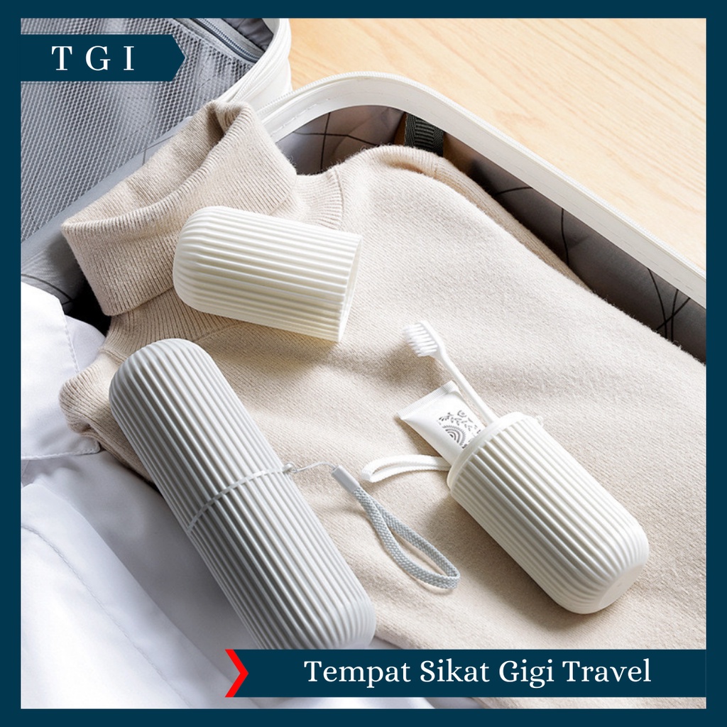 TGI - KOTAK SIKAT GIGI ODOL TRAVEL PORTABLE | TEMPAT SIKAT GIGI TRAVEL TABUNG PASTA ODOL POLOS TRAVELING TEMPAT SERBAGUNA | BIG TOOTHBRUSH CASE