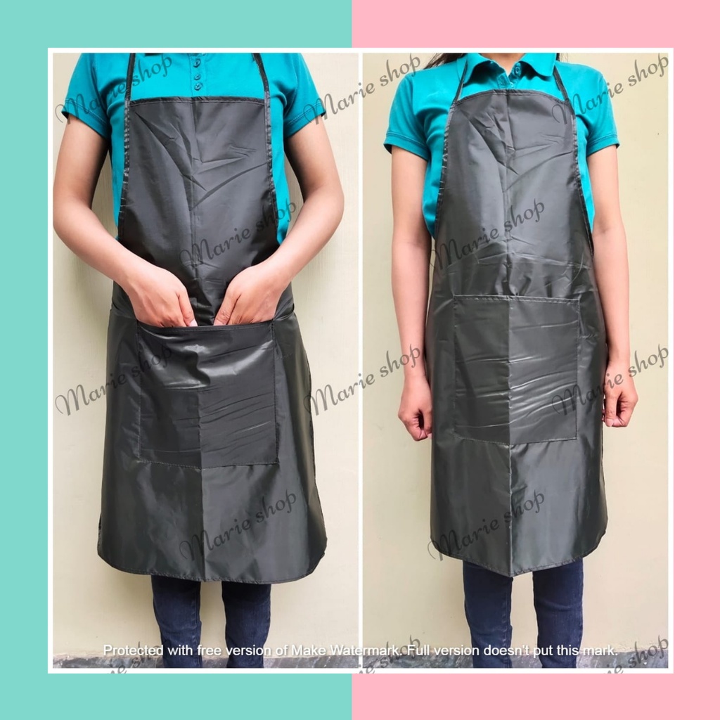 MARIE SHOP => CELEMEK ANTI AIR/CELEMEK DAPUR/APRON MEMASAK WATERPROOF/CELEMEK POLOS/PELINDUNG BAJU