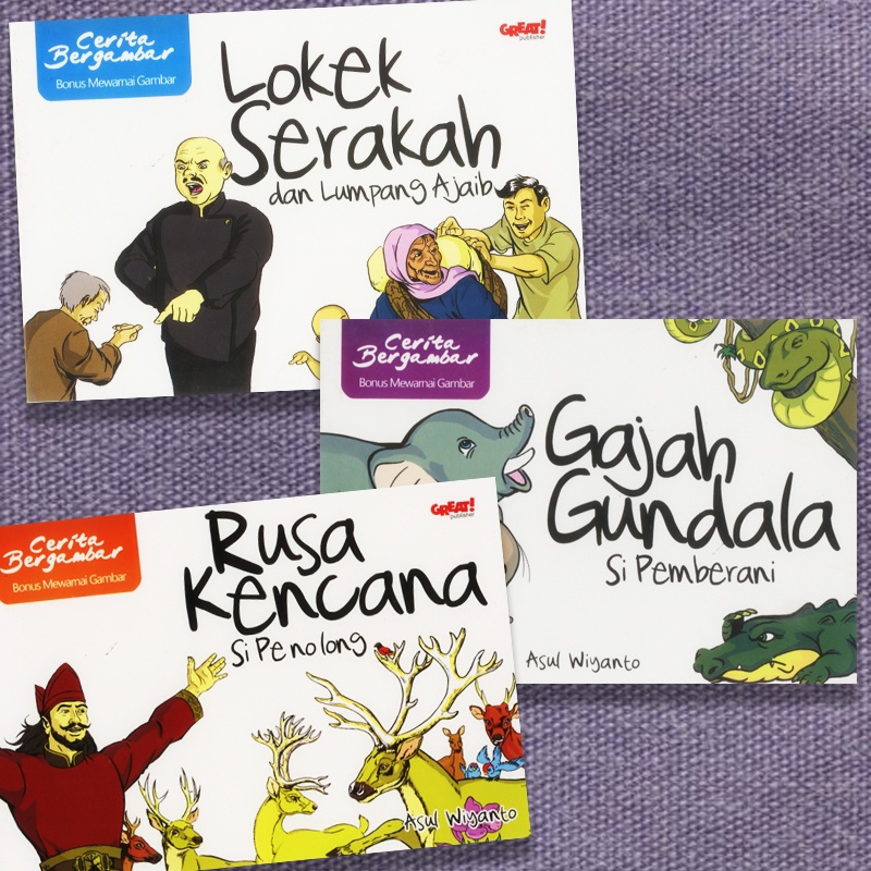 Jual Buku Cerita Bergambar Anak dan Bonus Mewarnai Indonesia|Shopee
