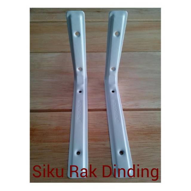 Siku Rak L Kotak Putih 17 x 12 cm Braket Besi 170 120 mm Buku Dinding Self Wall Bracket Book Plat White