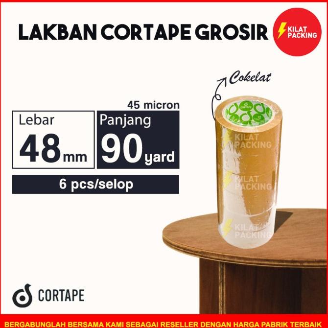 

SALE Lakban Cortape Coklat 48 mm x 90 yard Setara Daimaru 1 Selop