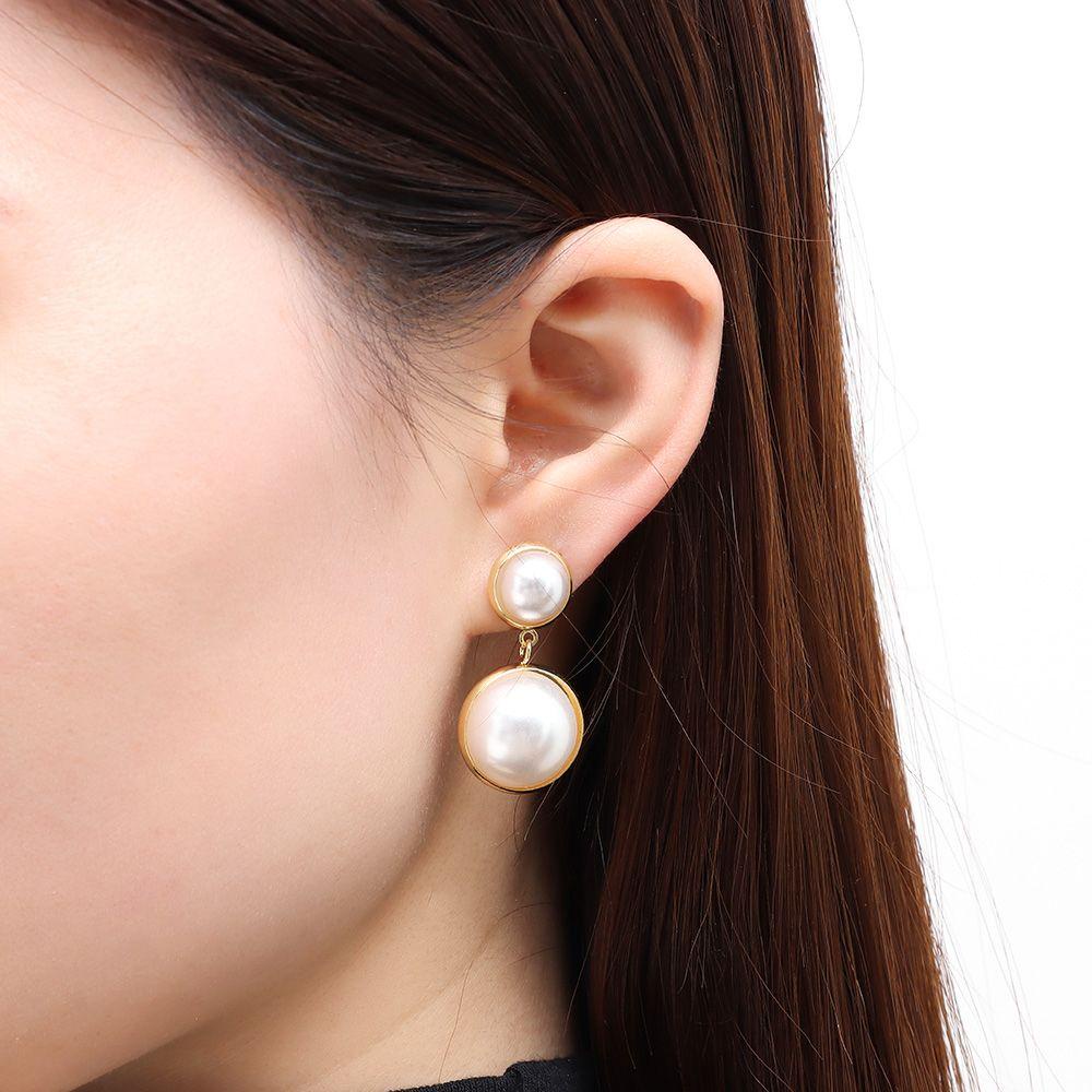 Anting Mutiara LILY Aksesoris Fashion Perhiasan Temperamen Desain Perancis