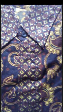 Cod - Dt Collection - Kemeja Batik Pria / Cowok Motif Sogan Putri Malu Cokelat Lengan Panjang
