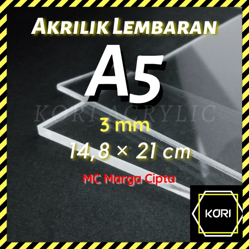 

Akrilik Lembaran A5 3 mm Bening MARGA CIPTA | Akrilik A5 Bening | Akrilik Potong Acrylic Lembar 3 mm