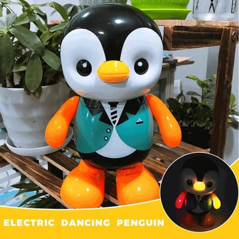 MAINAN ROBOT DANCE PENGUIN SWINGING PENGUIN LAMPU DAN MUSIK