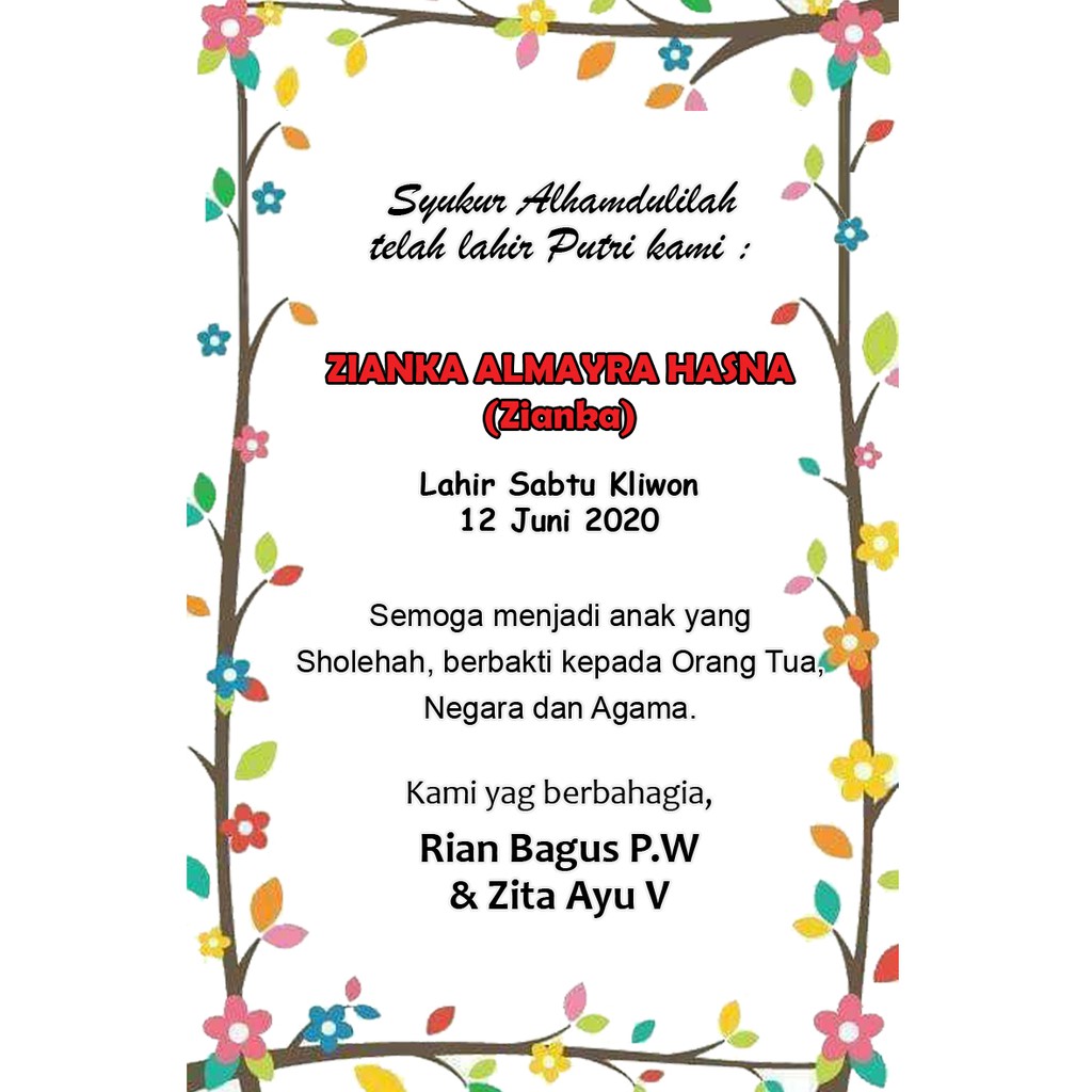 

Kartu Syukuran Desain Bunga Warna