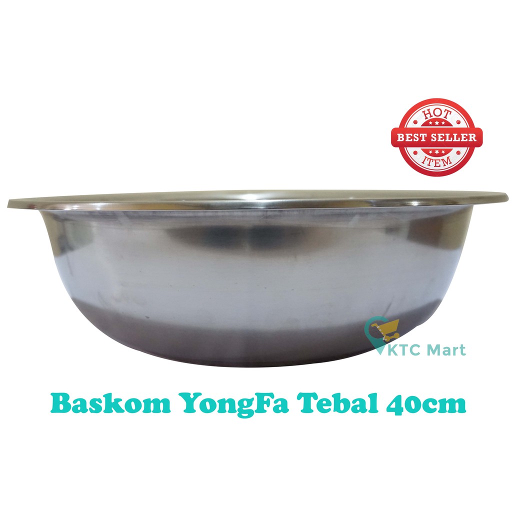 KTCmart - Baskom Tebal 40 cm Stainless Steel