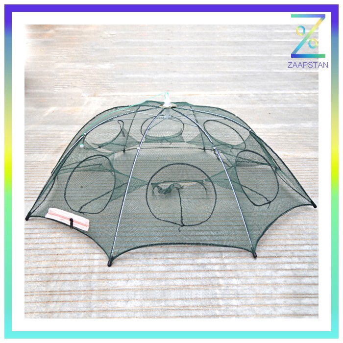 Jaring Pancing Ikan Hexagonal 8 Hole Fishing Net Trap Cage