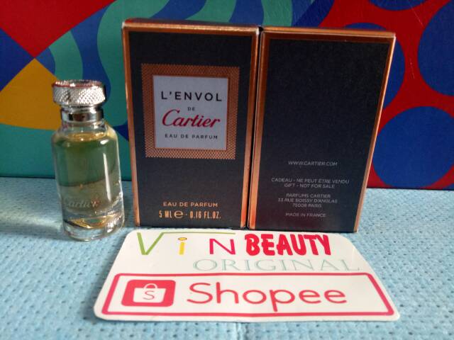 Miniatur Parfum OriginaL Cartier L'ENVOL EDP 5 ml For Men Murah