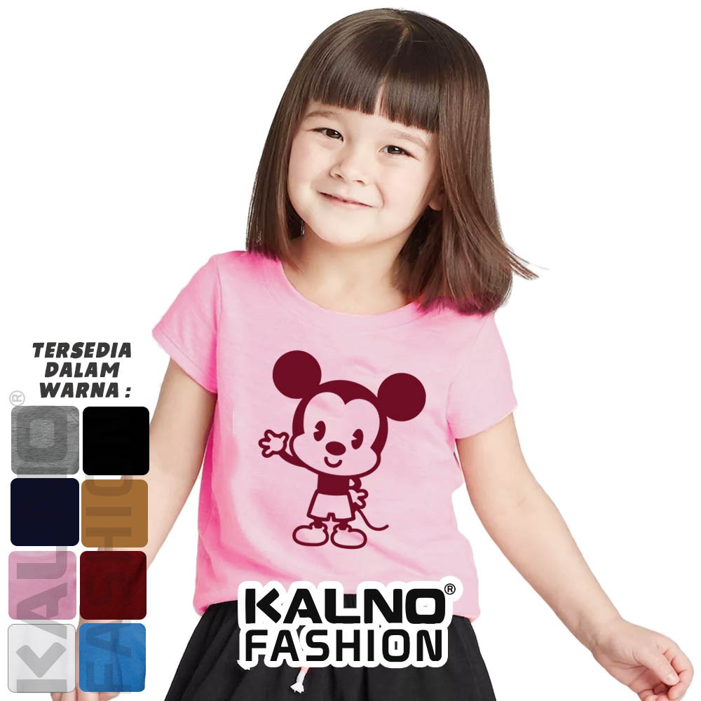 Baju Anak Print miki 312 - Anak Anak Umur 1 -  7 Tahun Ukuran S M L XL Bahan Katun polyester