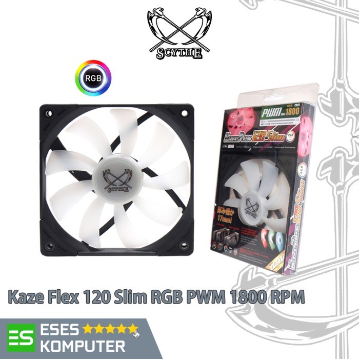 Fan Scythe Kaze Flex 120 SLIM RGB PWM 1800 RPM | KazeFlex 120mm SLIM