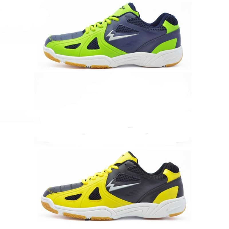 sepatu badminton eagle smasher hijau dan kuning