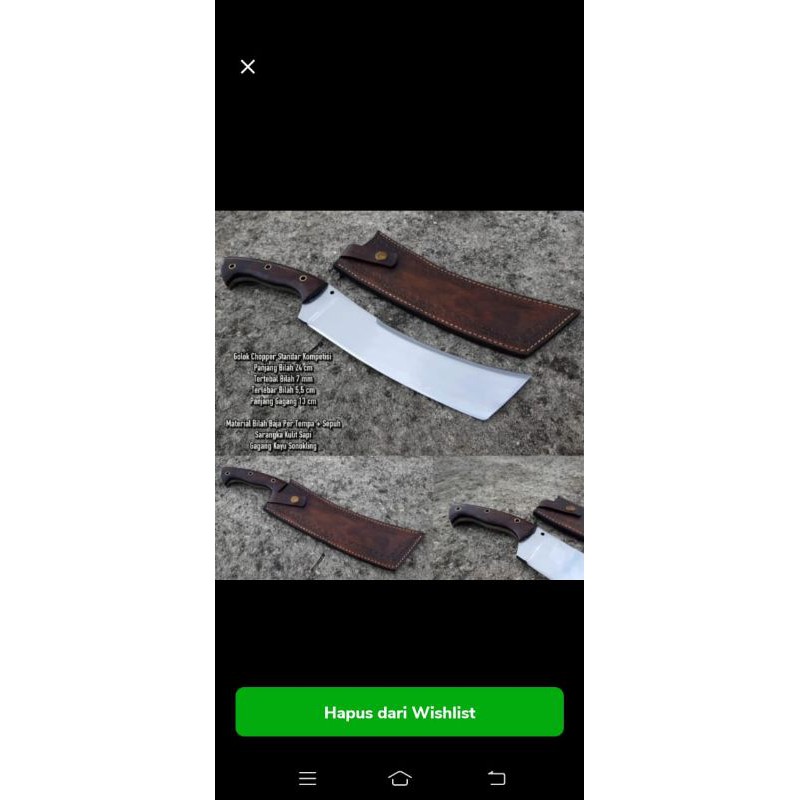 Golok cincang daging tulang - golok cacah