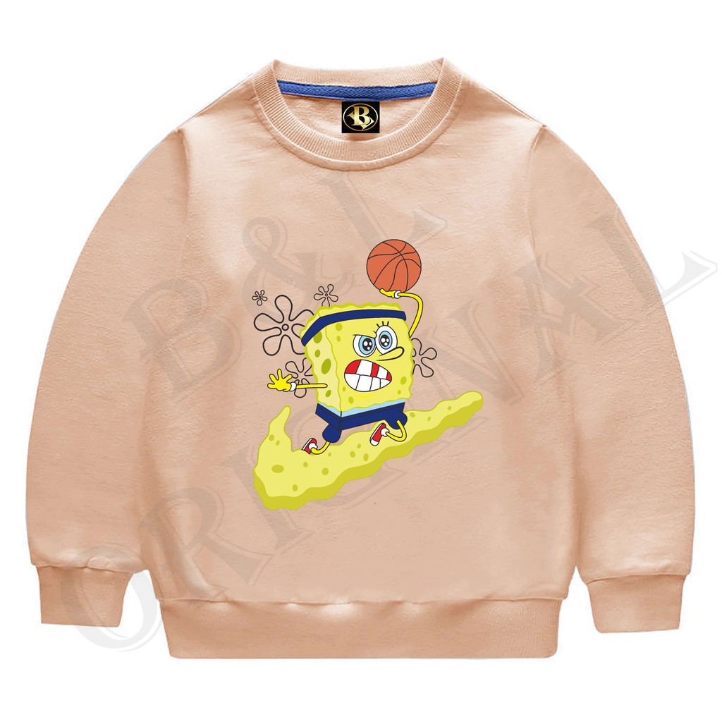 BS//COD//BAJU KAOS ANAK ANAK GEBOB/TANGAN PANJANG GOOD QUALITY