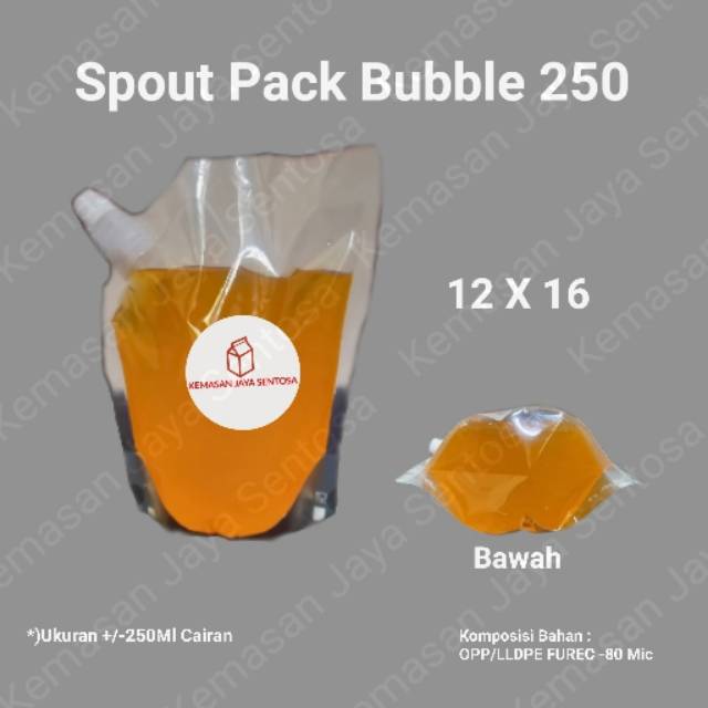 Kaemasan Cairan Spout Pack Bubble 250Ml.isi 50 Pcs. Standing pouch.