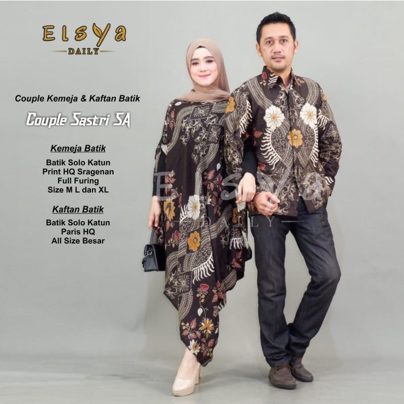 COUPLE BATIK SOLO KEMEJA SASTRI SRAGENAN HAND PRINT BY ELSYA DAILY