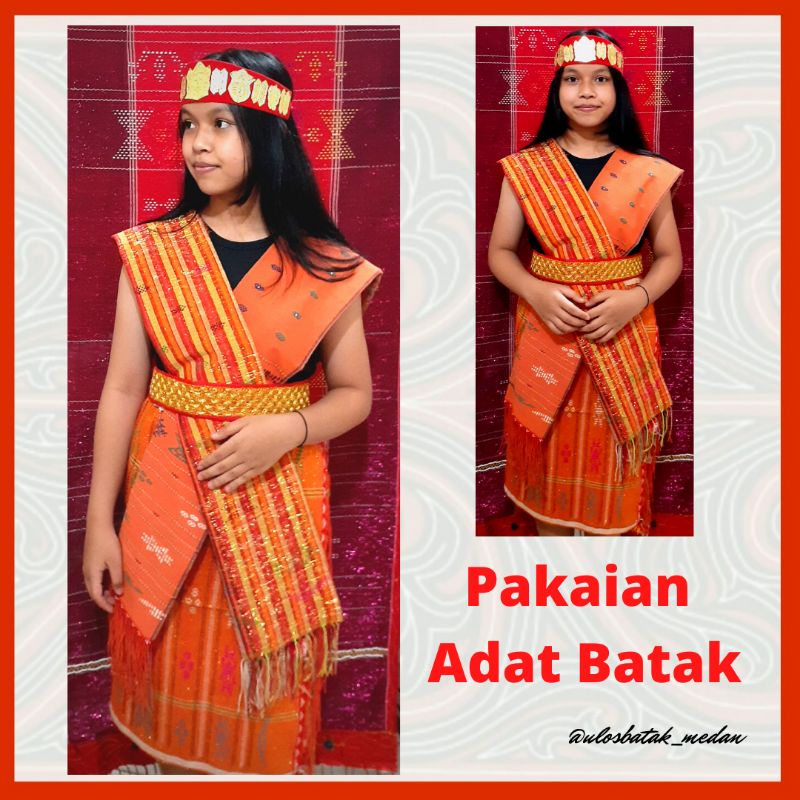 Pakaian Adat Batak Wanita Toba Ulos Batak Baju Adat Batak Karnaval Acara Seni