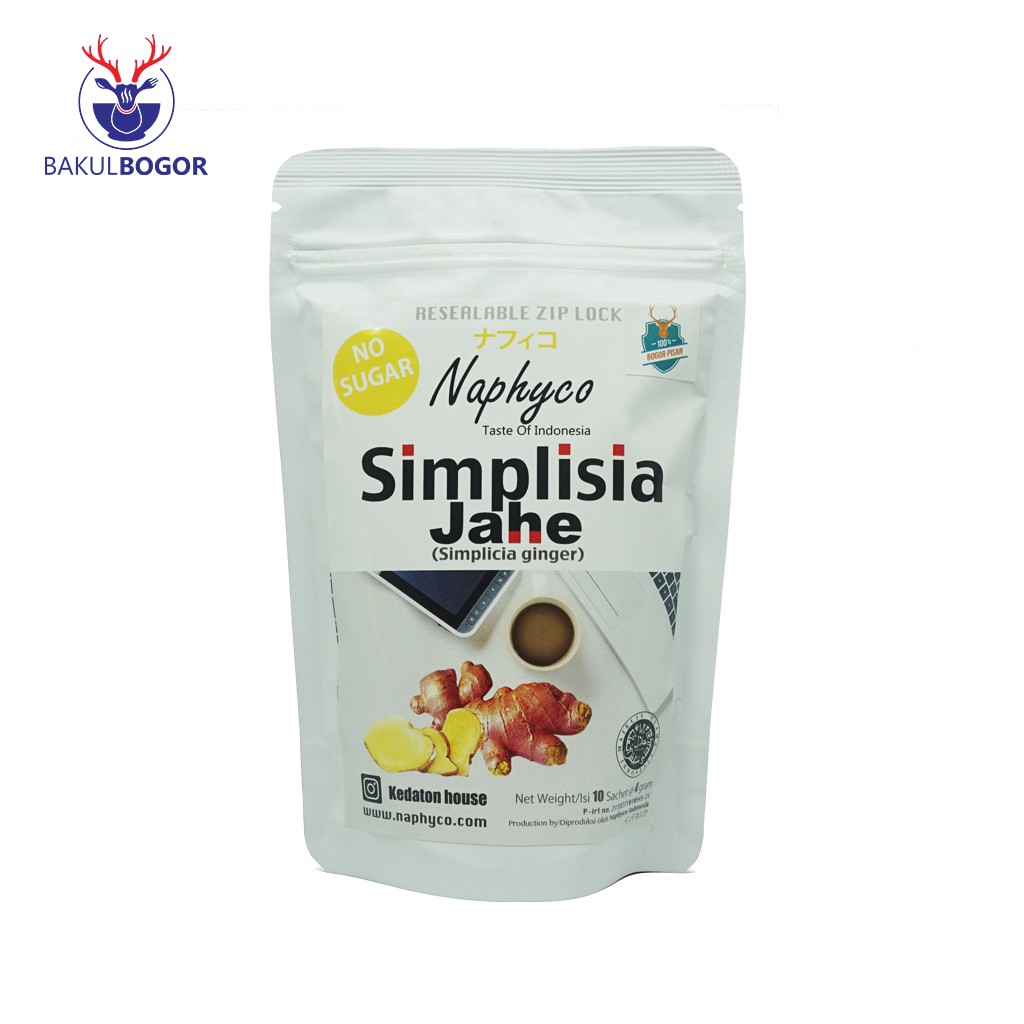 

BAKUL BOGOR UMKM NAPYCHO Simplisia JAHE Minuman Serbuk Herbal Alami Berkhasiat (isi 10 sachet)