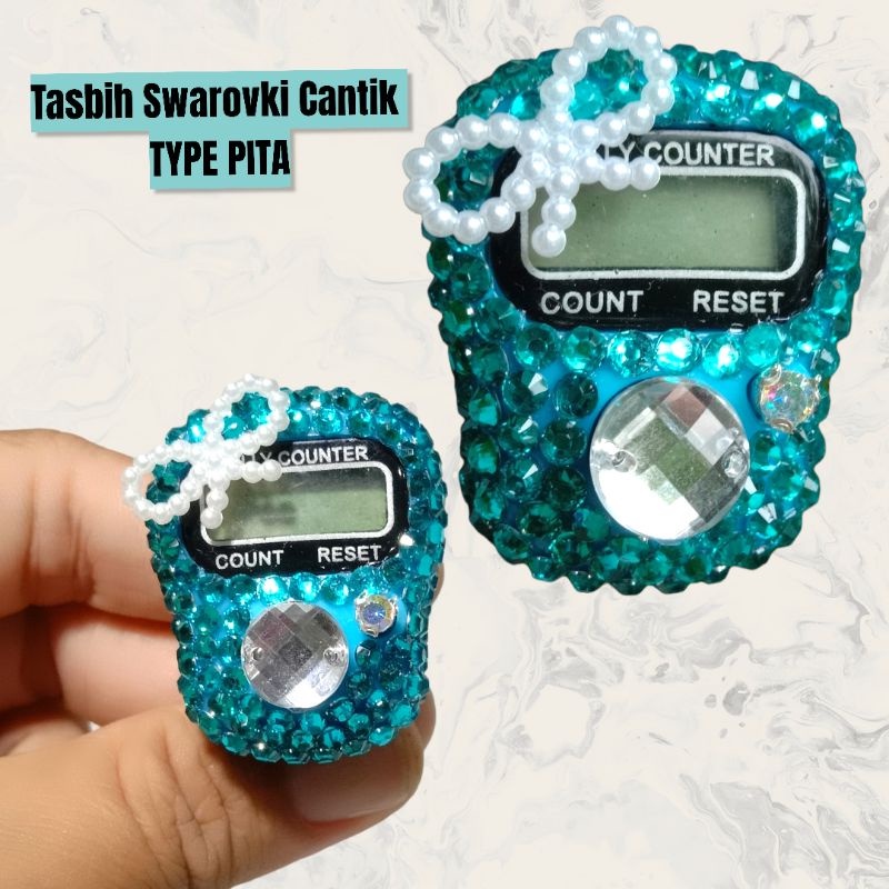 tasbih digital swarovski cantik mutiara murah