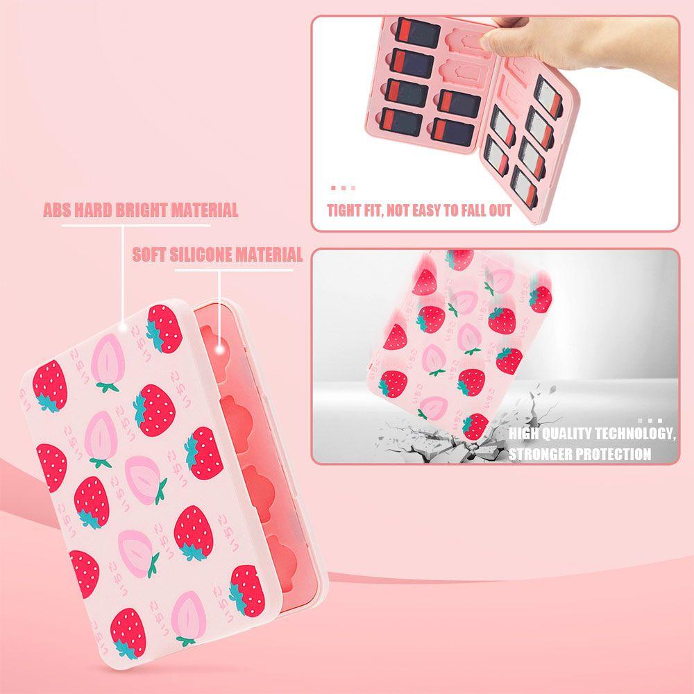 Preva Untuk Nintendo Switch Pink Hard Shell Pelindung Case Kartu Holder Case