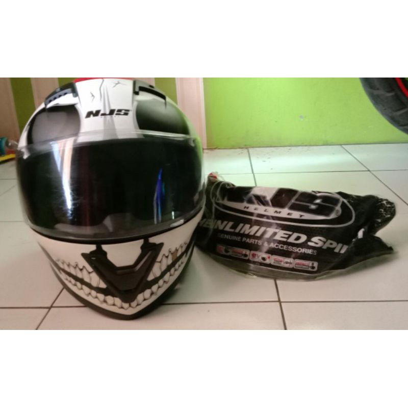 NJS SHADOW BANDID HELMET HELM Double Visor SECOND