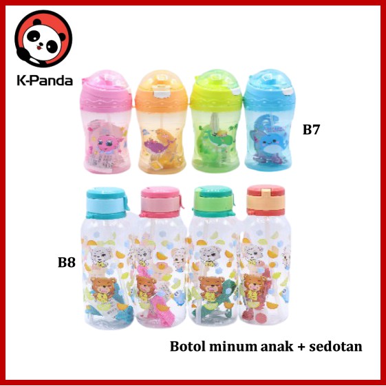 Gelas Minum Botol Minum Warna Motif Sport Olahraga Anak anak Boneka Gambar