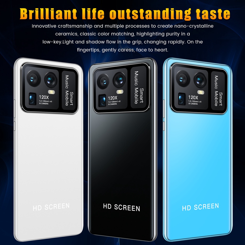 【New product】 Smartphone  M11 Ultra  6,8 inci 5G HD Layar Handphone Android 8GB RAM + 512GB ROM 5800mAh HD 5G Kartu Ganda Ponsel Permainan Pintar Android Layar Penuh