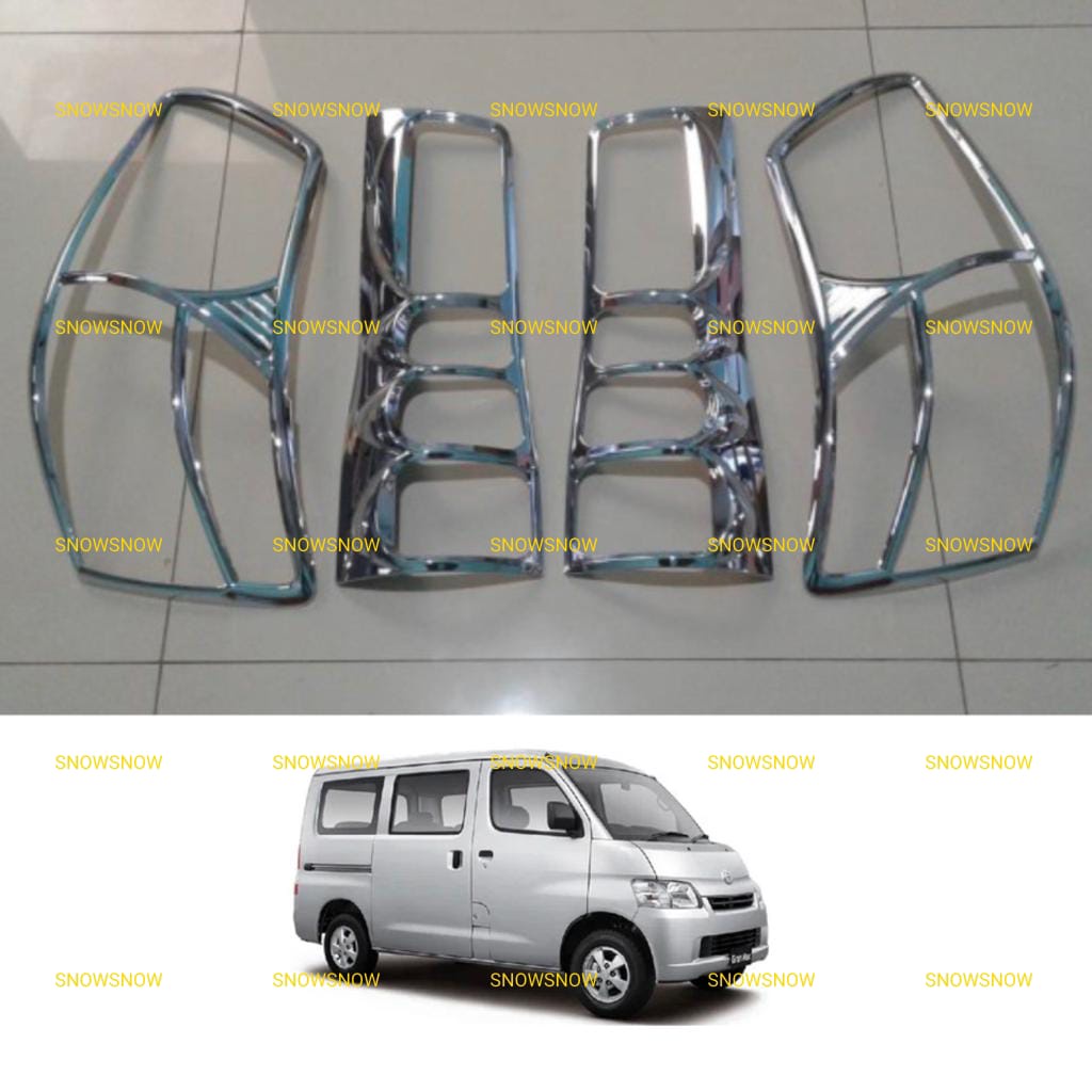 Paket Garnish Lampu Depan Belakang Gran Max Granmax Chrome