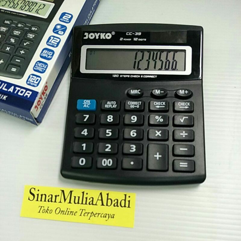 

Kalkulator 12 Digit Joyko CC-39 / Calculator 12 Digit extra fungsi check & recheck