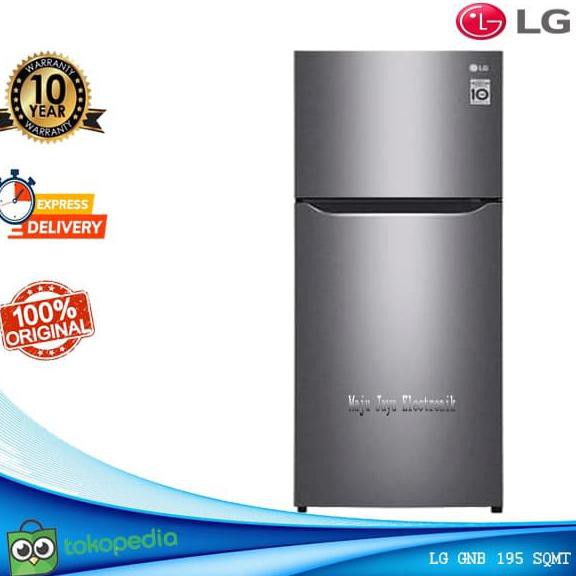 Kulkas 2 Pintu LG GNB 195 SQMT Low Watt Inverter Garansi 10 Th