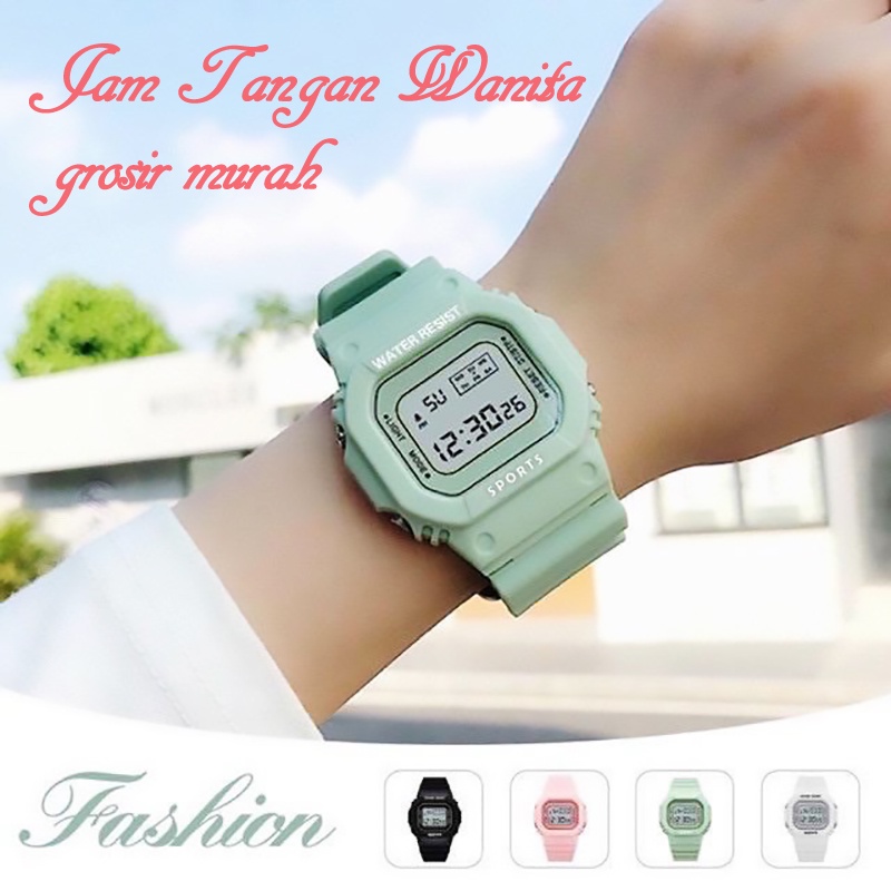 Jam Tangan Wanita Elegan Fashion  Korea Style Digital Sport JAM TANGAN