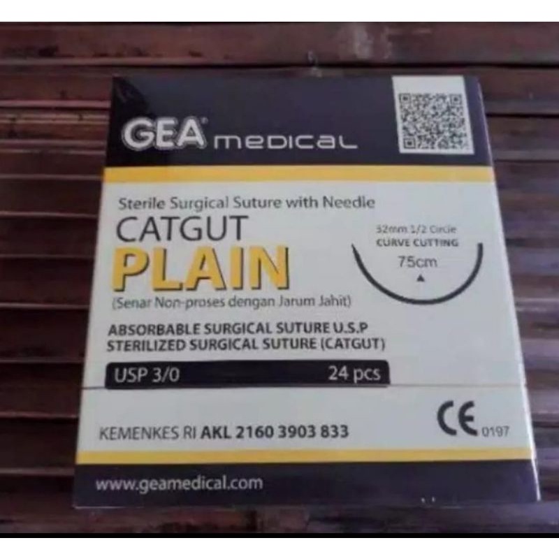 Per Box - Gea Catgut Plain 2/0 &amp; 3/0 + Jarum