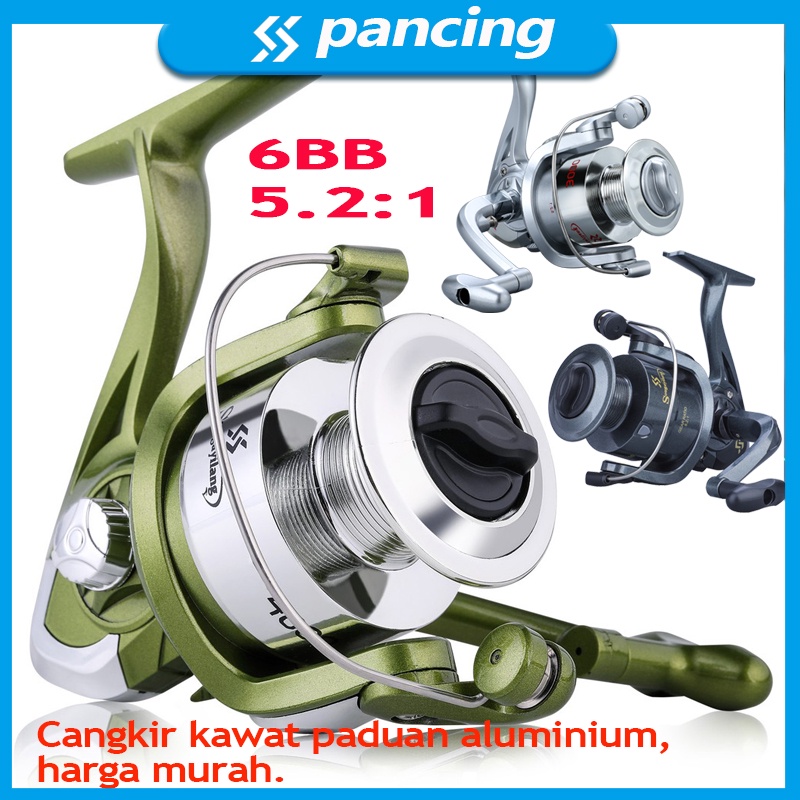 Ultralight Hard Reel 6 BB 5.2:1 Gear Ratio Kecepatan Tinggi Joran Gulungan Pancing Alat Memancing Gulungan reel Pancing