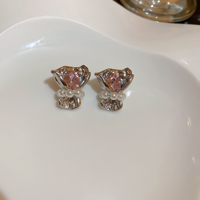 Anting Mutiara Berlian Imitasi Gaya Korea