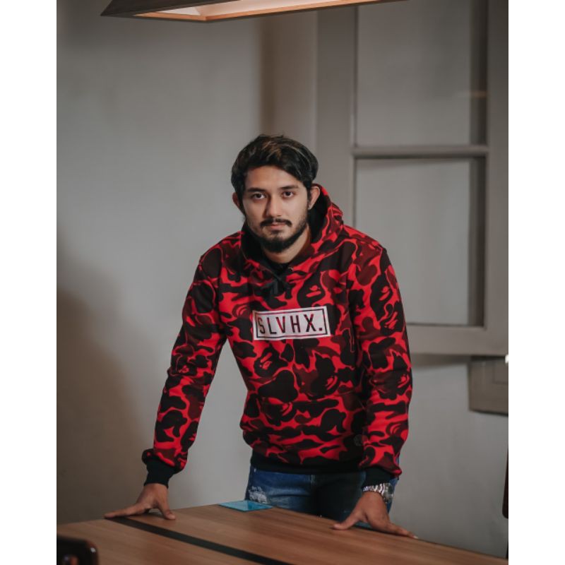 jaket hoddie loreng jaket pria original slvhx