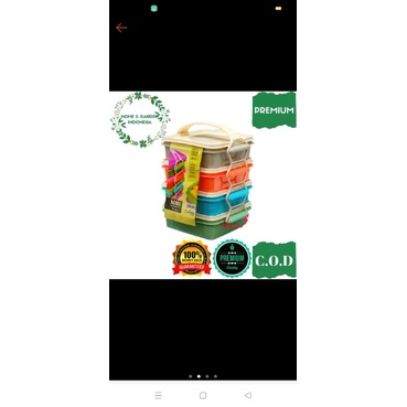 CALISTA KOBE RANTANG 4 SUSUN PLASTIK KARAKTER STAINLESS TEMPAT