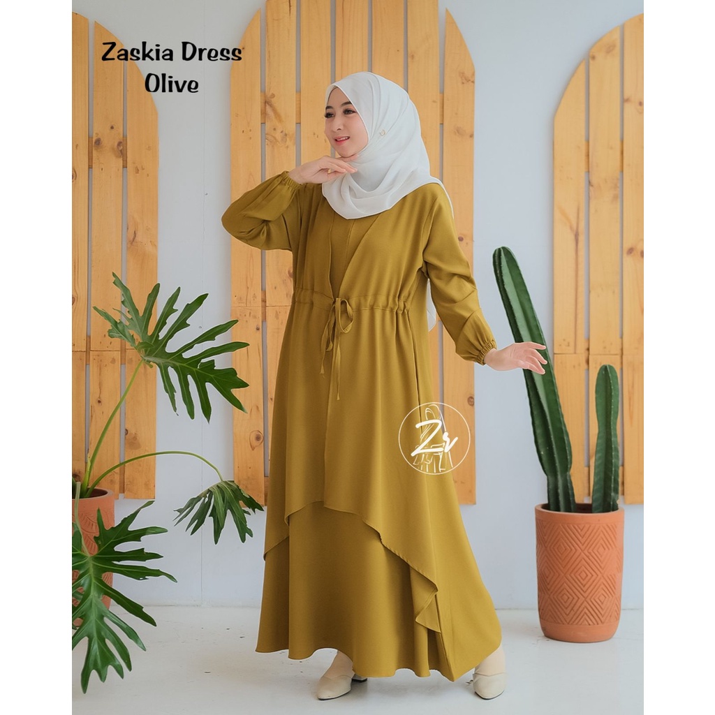 Gamis ZASKIA ZR original berlabel terbaru premium limitted style wanita syari ootd